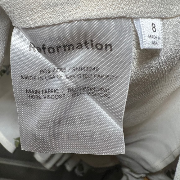 Reformation Christine Mini Dress in Citron (Lemon Print, Women's Size 8 - Picture 5 of 16